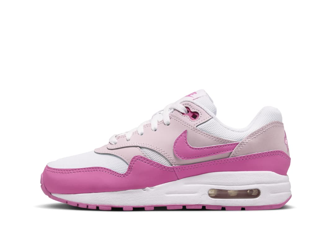 Nike Air Max 1 White Pink Foam (GS) Lateral