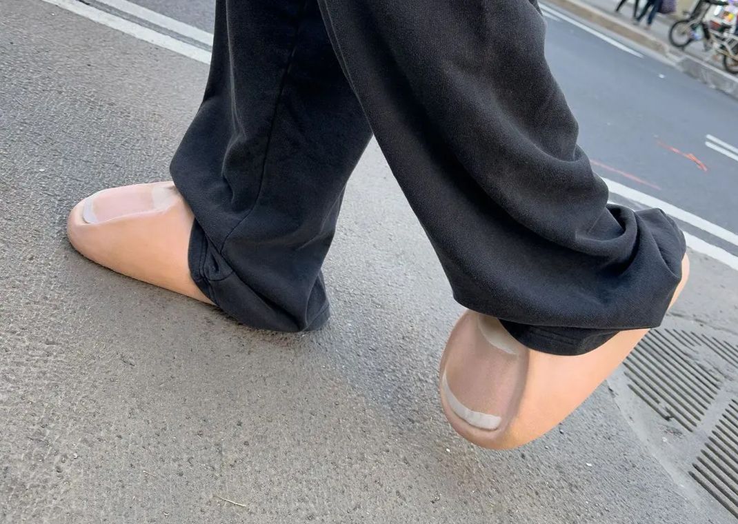 Canyaon x Bravest Studios Toe Slippers On Foot