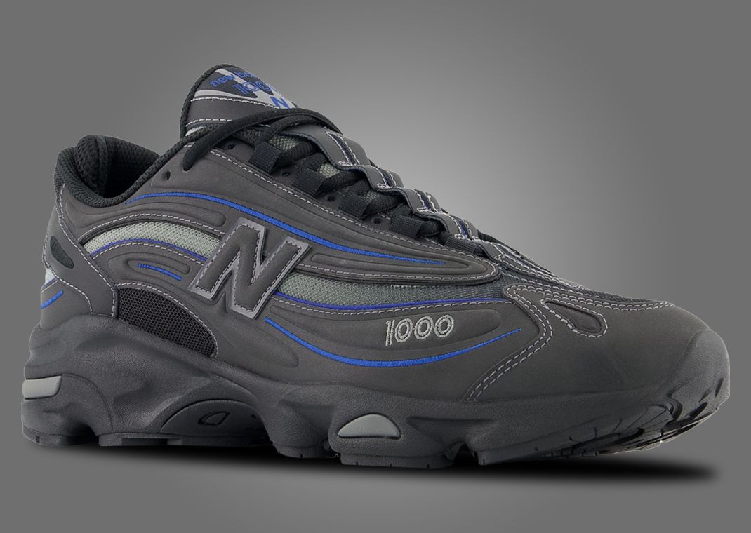 New Balance 1000 Black Royal Blue Angle