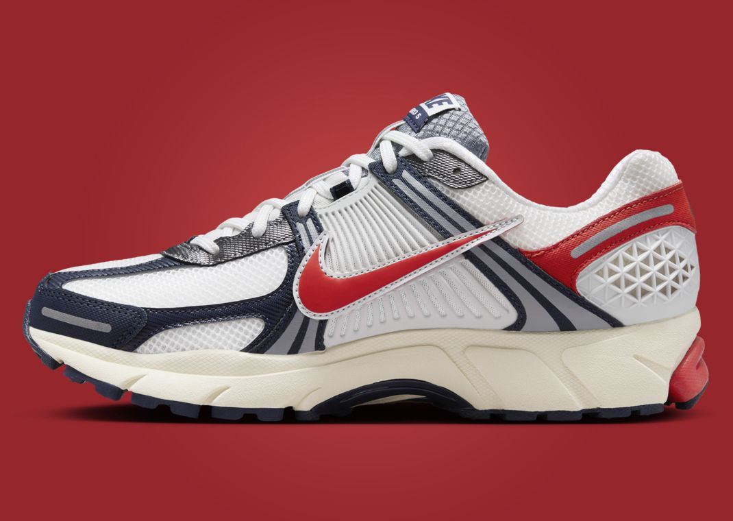 Nike Zoom Vomero 5 White Navy Red (W) Medial