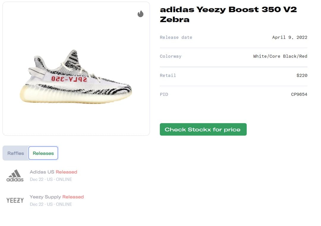 Where To Buy The adidas Yeezy Boost 350 V2 Zebra