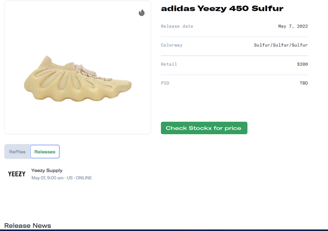 adidas Yeezy 450 Sulfur Release Guide