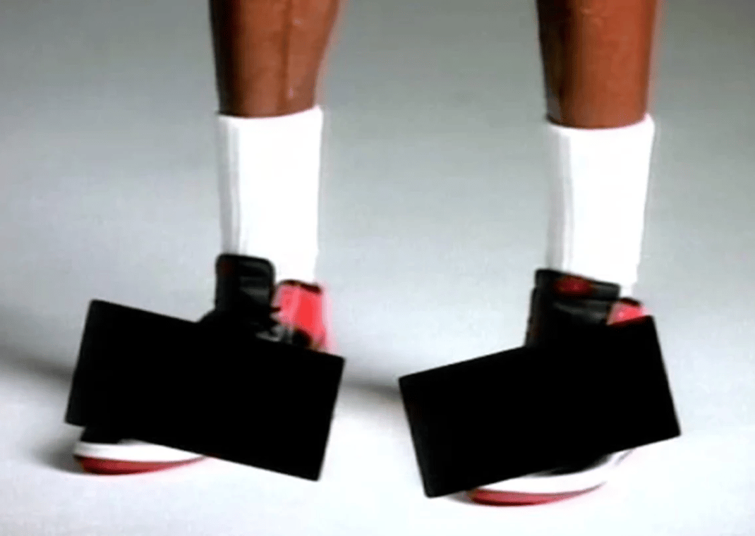 Michael Jordan's "Banned" Air Jordan 1 High Breds from the iconic 1985 Jordan commercial