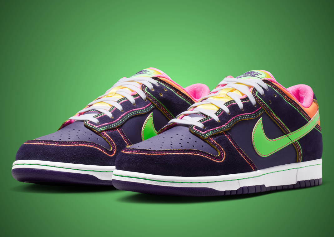 Nike Black Sneakers with Neon Green and Red Accents My New Nike Vomero 5 GS: Black, Metallic Silver & Electric  main image 4