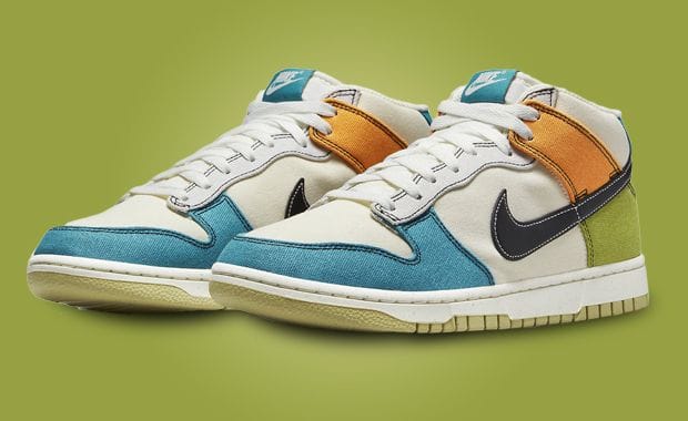 Multi-Colored Canvas Takes Over This Nike Dunk Mid