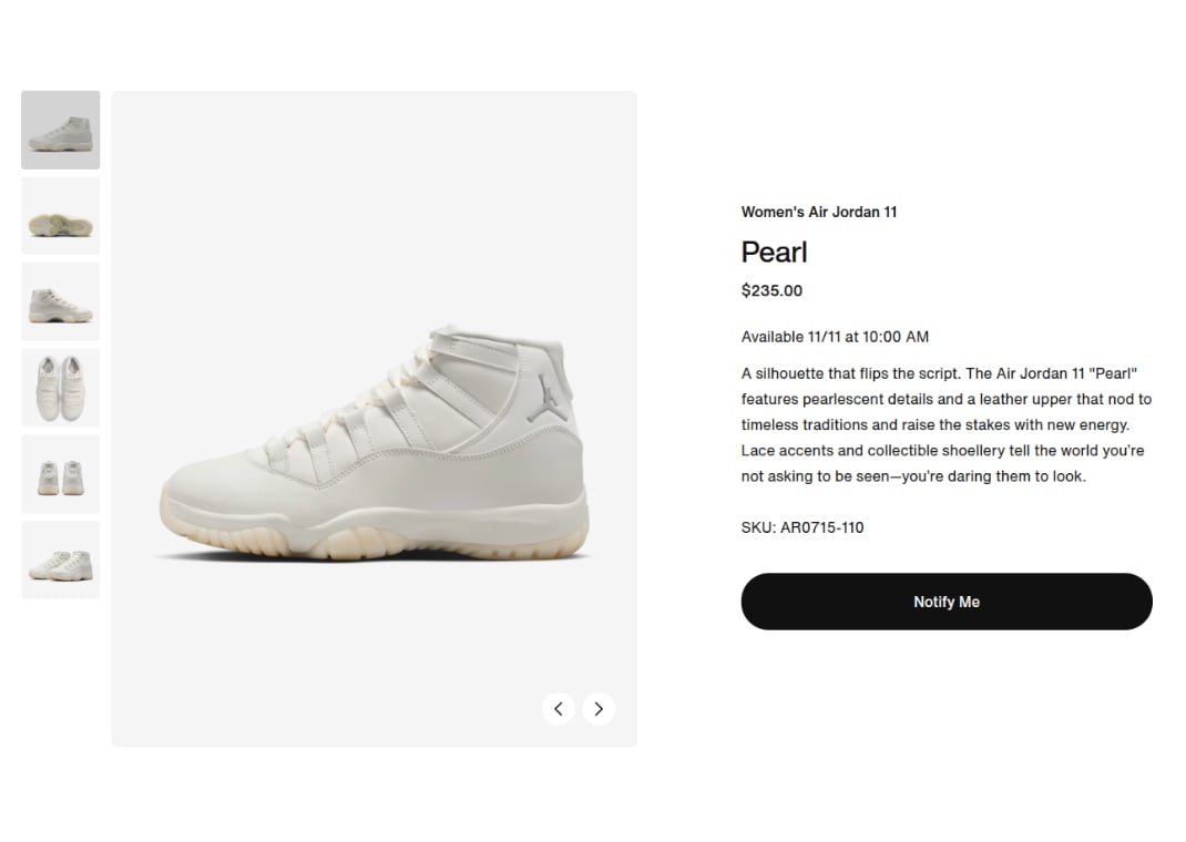 Air Jordan 11 Retro Pearl