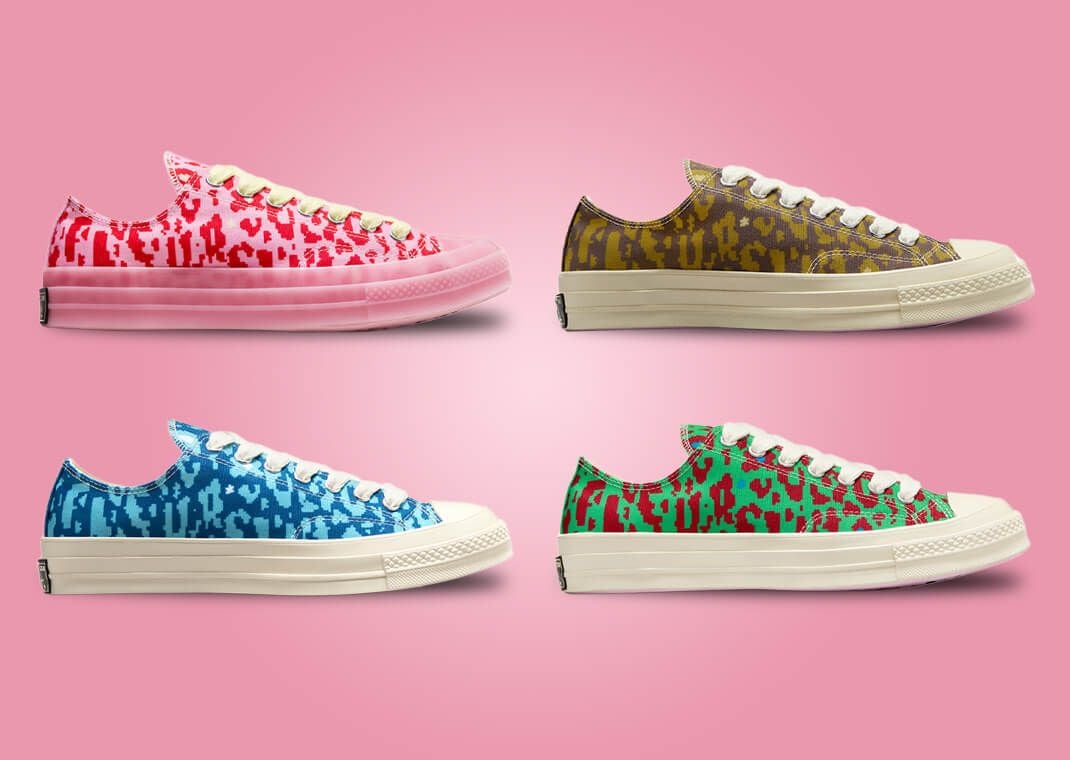 Golf le Fleur Covers Four Converse Chuck 70s in Digital Leopard Print