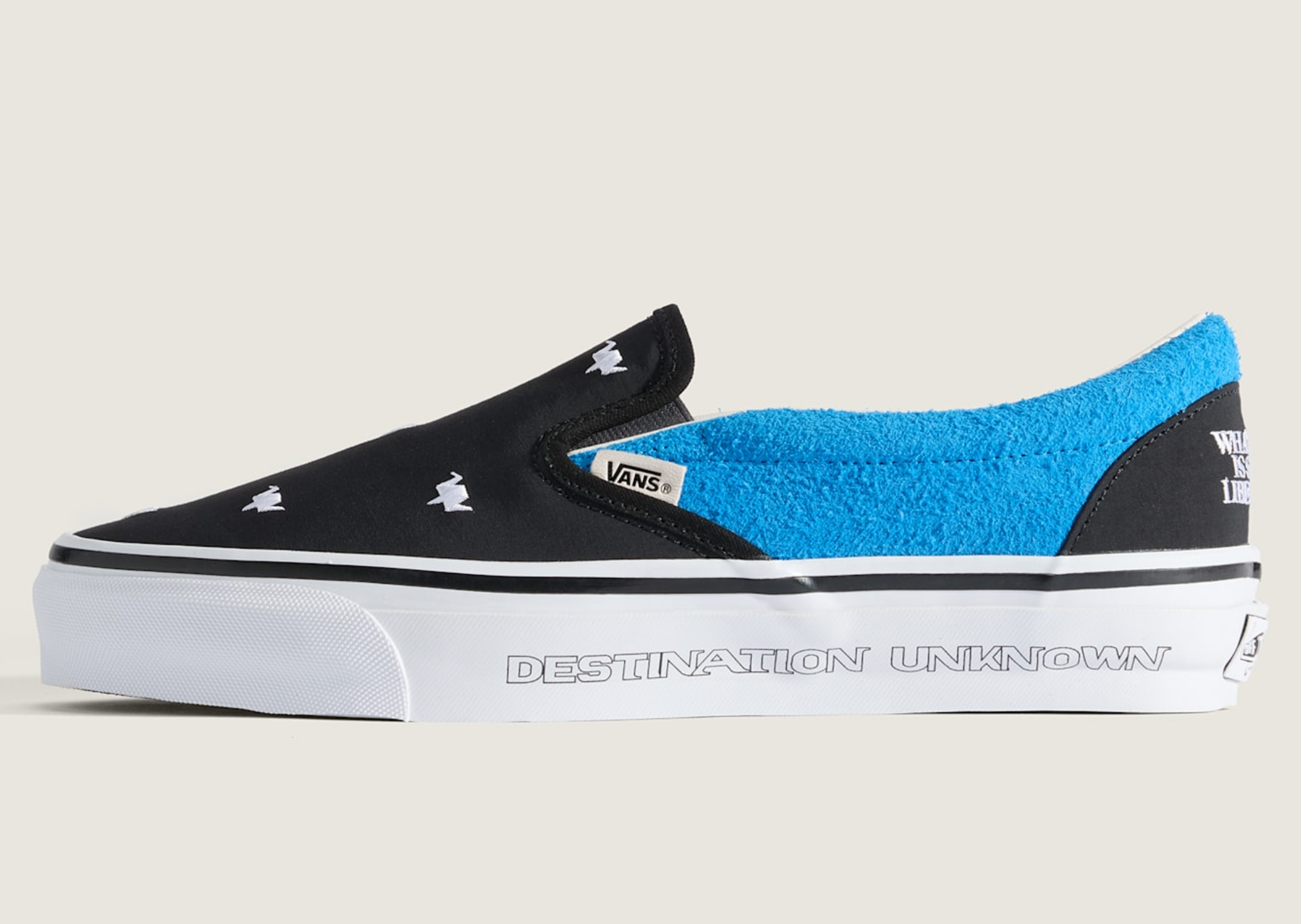 Liberaiders x Vans Slip-On Black Bright Azure - Lateral