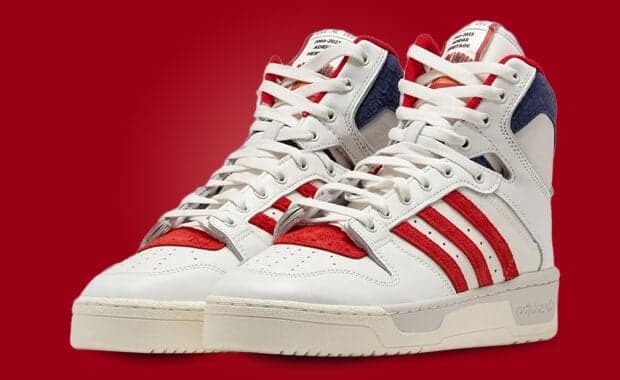The adidas Conductor Hi Core White Scarlet Adds Snakeskin Accents