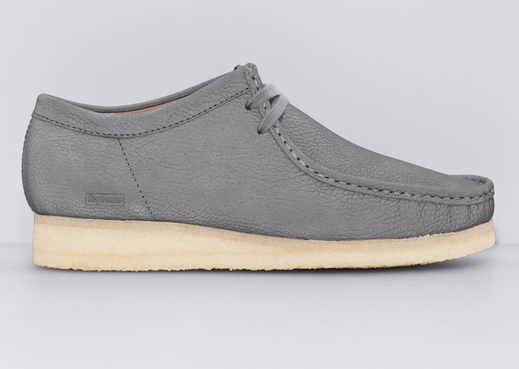 Supreme x Clarks Originals Wallabee Reflective Grey Lateral