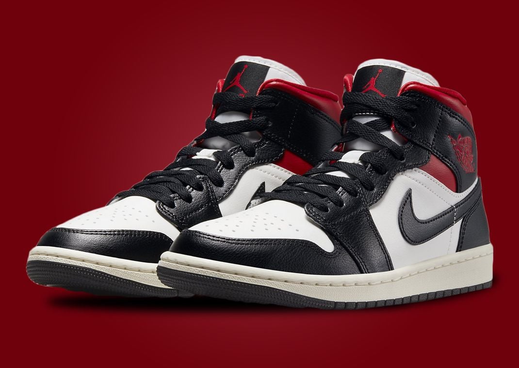 Red black and white retro jordans on sale