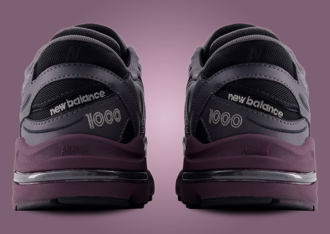 New Balance 1000 Magnet Plum Brown Heel