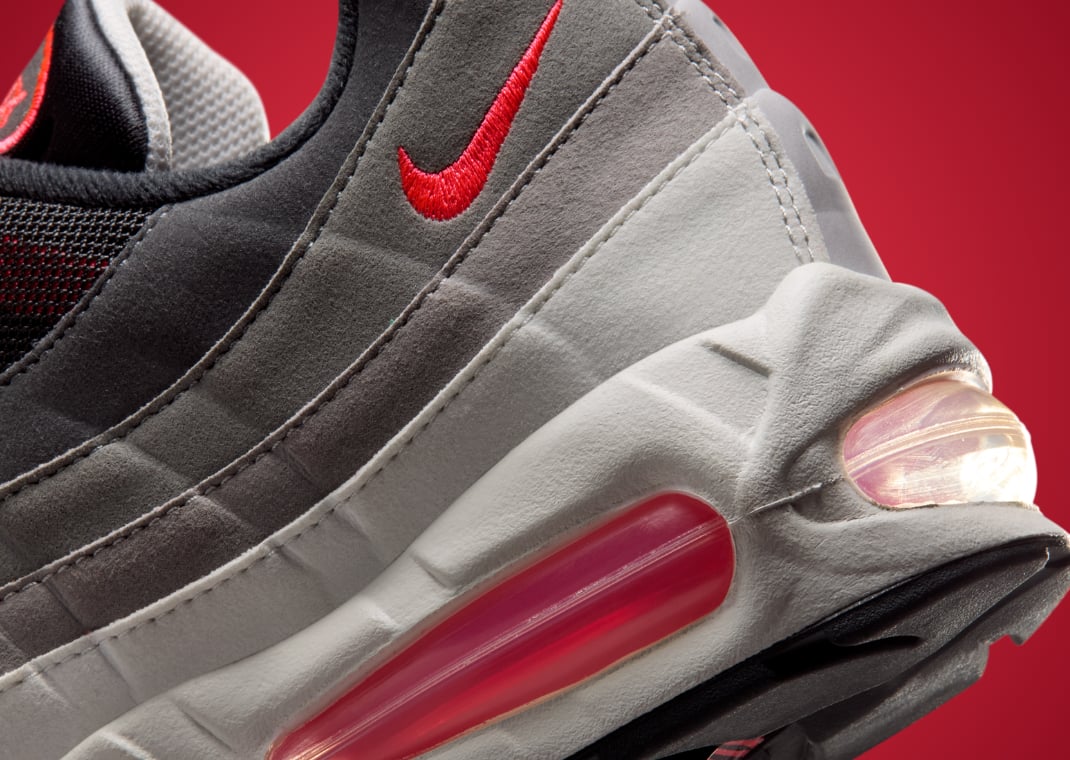 Nike Air Max 95 Big Bubble Reverse Solar Red heel details