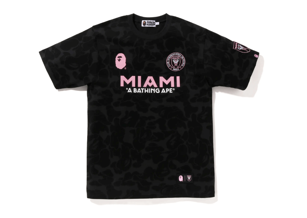 BAPE® x INTER MIAMI CF BLACK CAMO TEE - $239