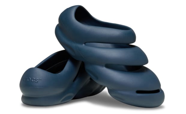 The Sculptural Crocs Roy Sandal Arrives Overseas in Deep Nightfall Blue
