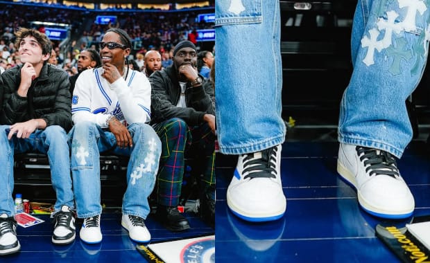 Travis Scott Debuts his Upcoming fragment design x Air Jordan 1 Low Collaboration