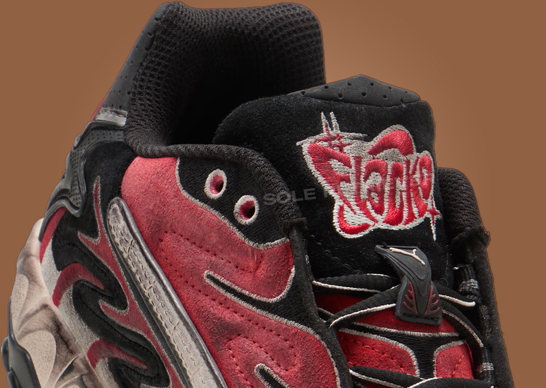 A$AP Rocky x Puma Inhale Distressed Red Black Tongue Detail