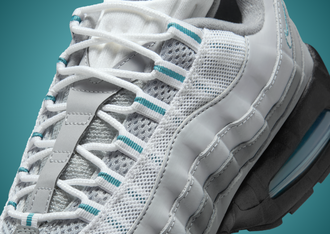 grey and teal air max 95