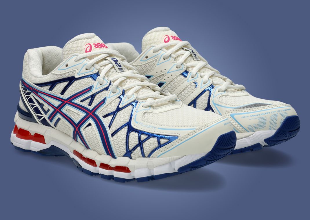 Asics Gel-Kayano 20 Cream Blue Angle