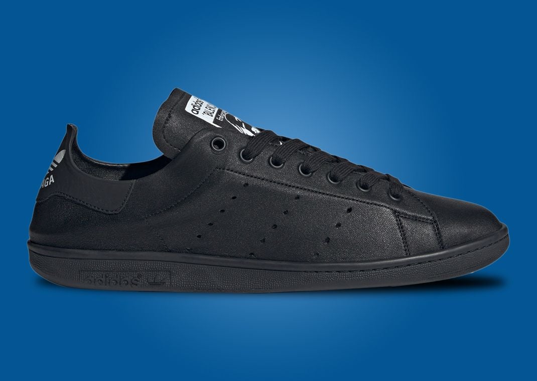 Balenciaga x adidas Destroyed Stan Smith Triple Black Lateral