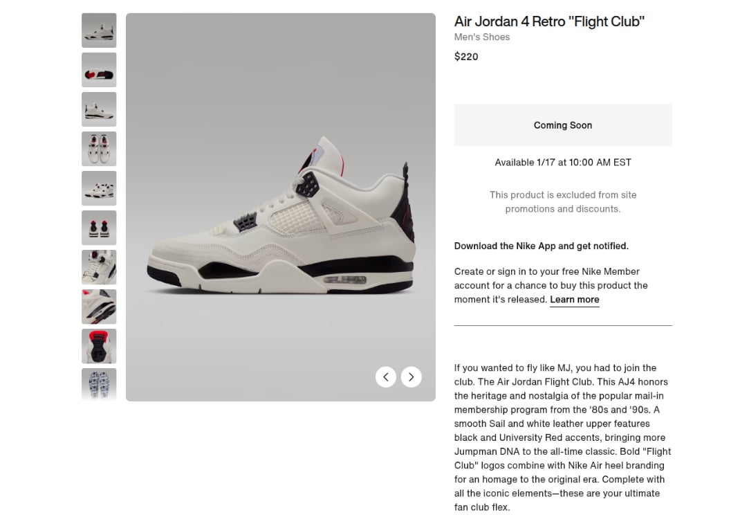 Where to Buy the Air Jordan 4 Retro Flight Club