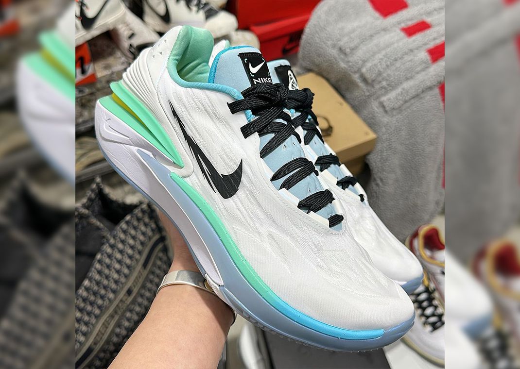 Ice Blue And Lime Green Accent The Nike Air Zoom GT Cut 2