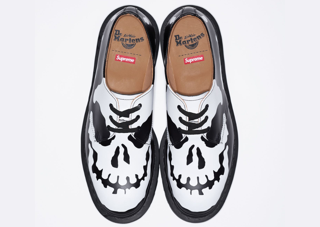 Supreme x Dr. Martens 1461 3-Eye Shoe Black/White - Top
