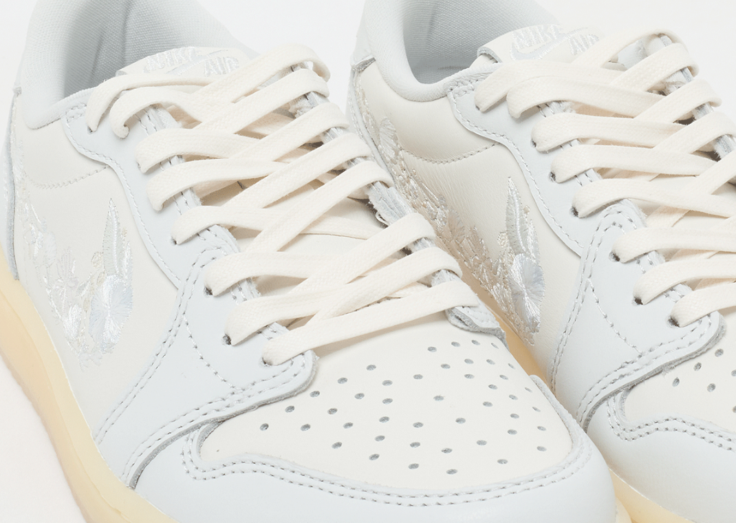 Air Jordan 1 Retro Low OG Floral Swoosh Detail