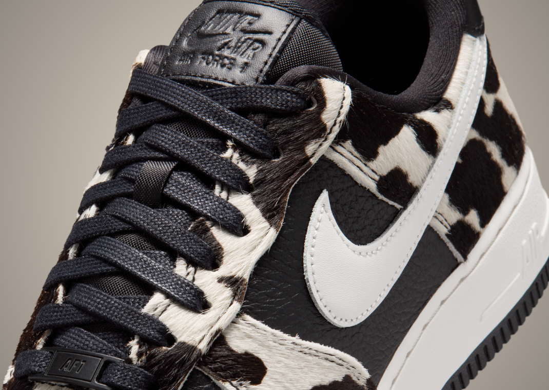 Nike Air Force 1 Low Cow Print Black (W) - Detail