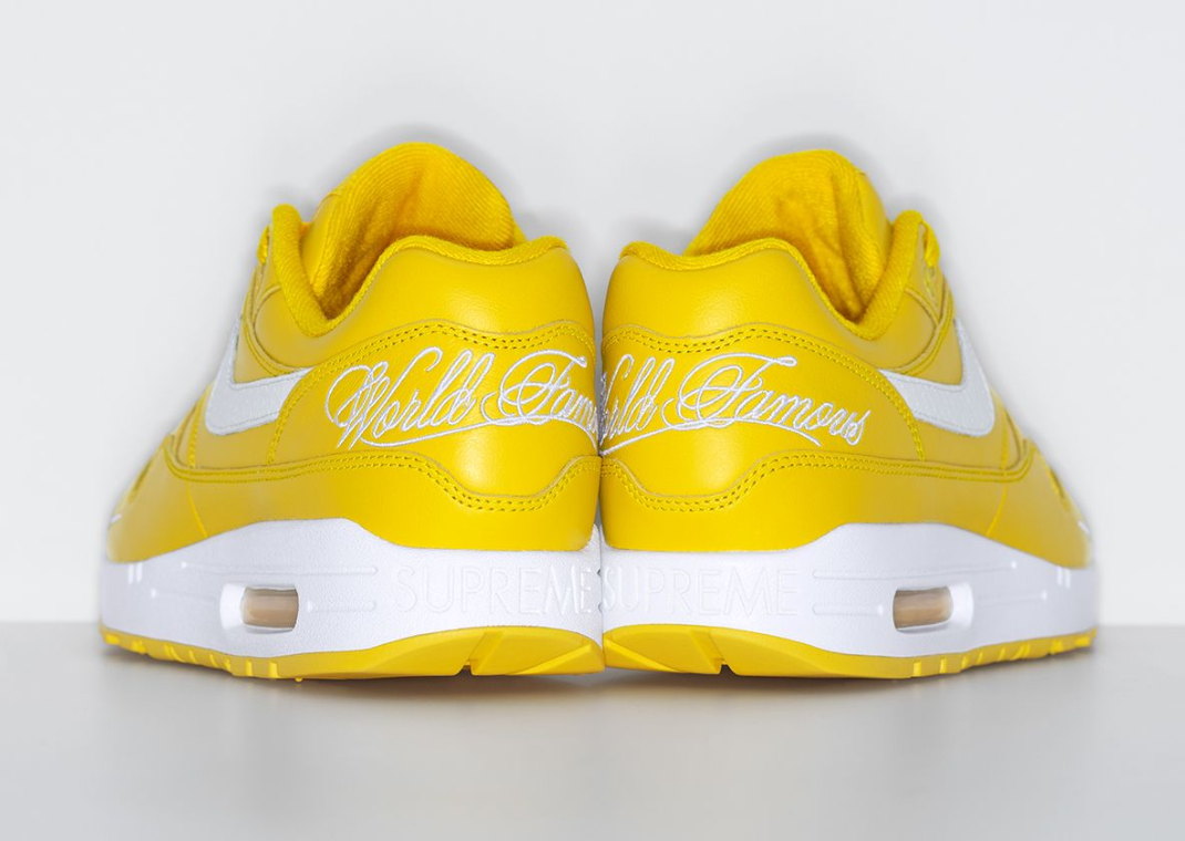 Supreme x Nike Air Max 1 '87 SP Speed Yellow Heel