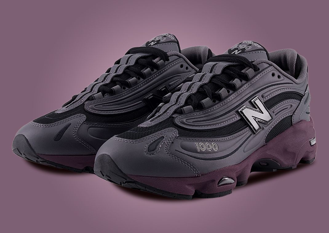New Balance 1000 Magnet Plum Brown Angle