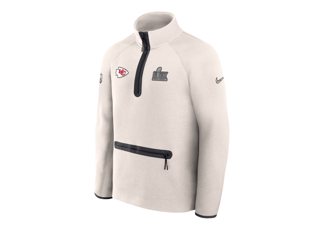 Kansas City Chiefs Super Bowl LIX Opening Night Tech Fleece Men's Nike NFL 1/2-Zip Top