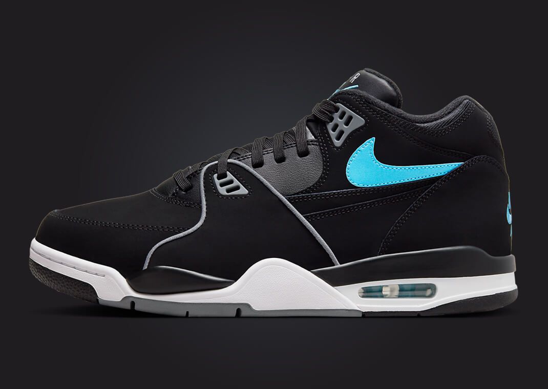 Nike Air Flight 89 Black Noise Aqua Lateral