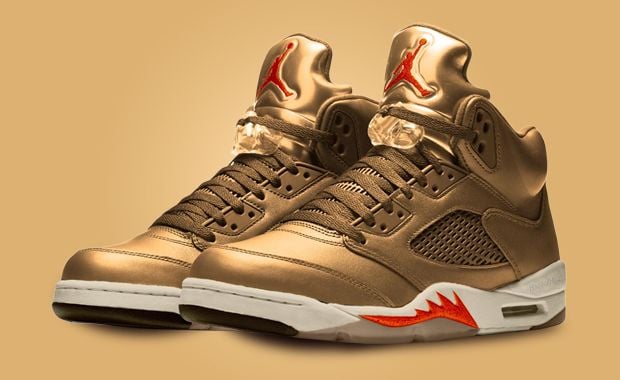 WNBA x Air Jordan 5 Retro Metallic Gold Brilliant Orange (W)