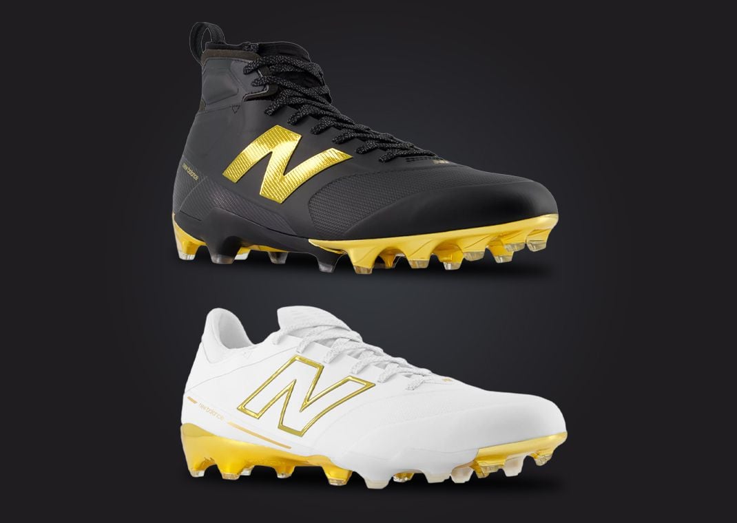 New balance gold cleats best sale