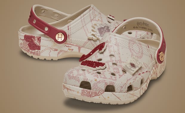Crocs and Harry Potter add the Marauder’s Map to a pair of Classic Clogs