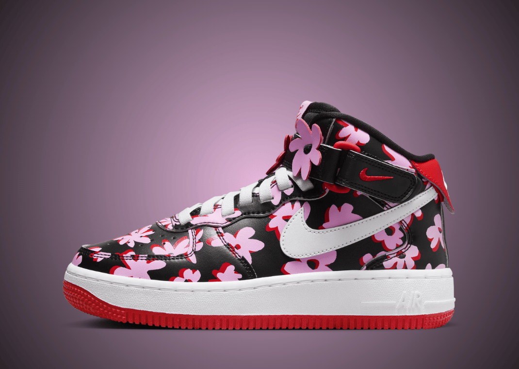 Nike Air Force 1 Mid EasyOn SE Floral Print (GS) Lateral