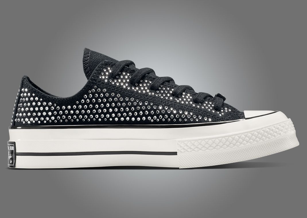 Swarovski x Converse Chuck Taylor Ox Black White Medial
