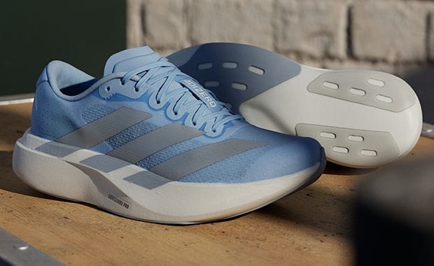 The Women’s adidas Adizero Evo SL Glow Blue Releases June 2025