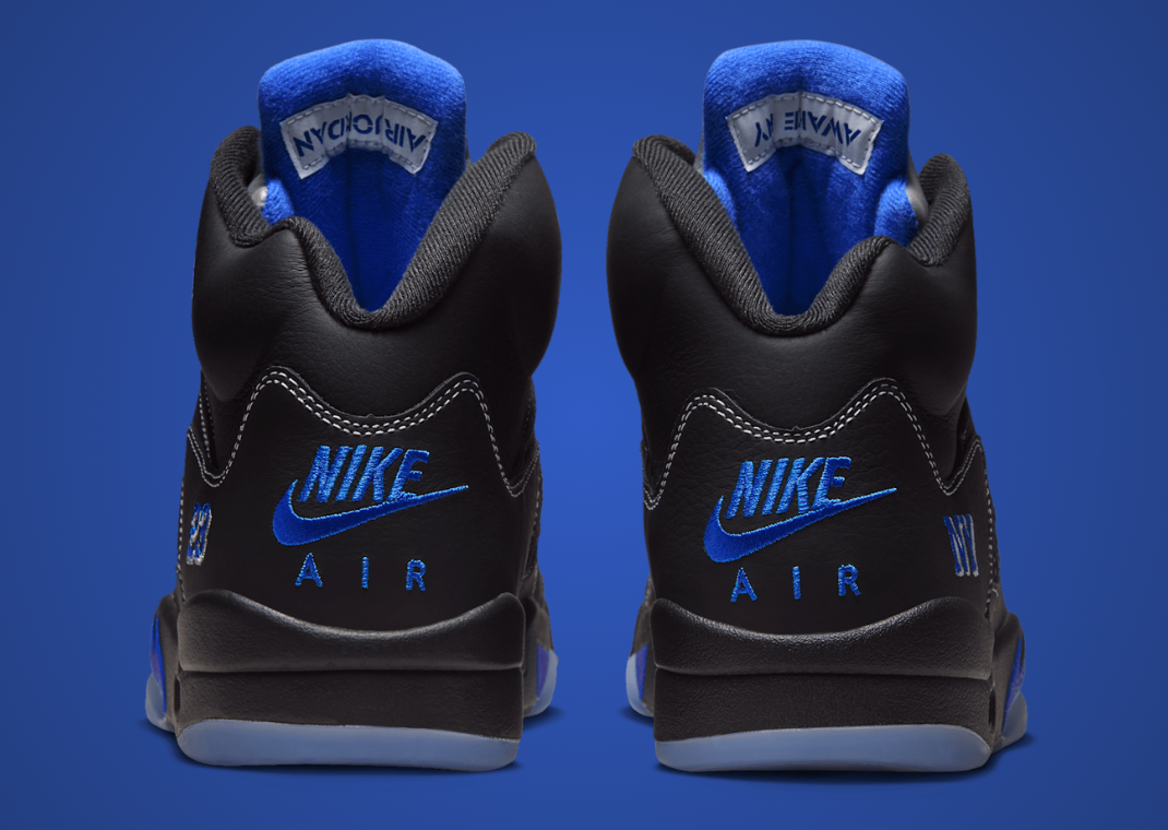 Awake NY x Air Jordan 5 Retro Black Racer Blue Heel