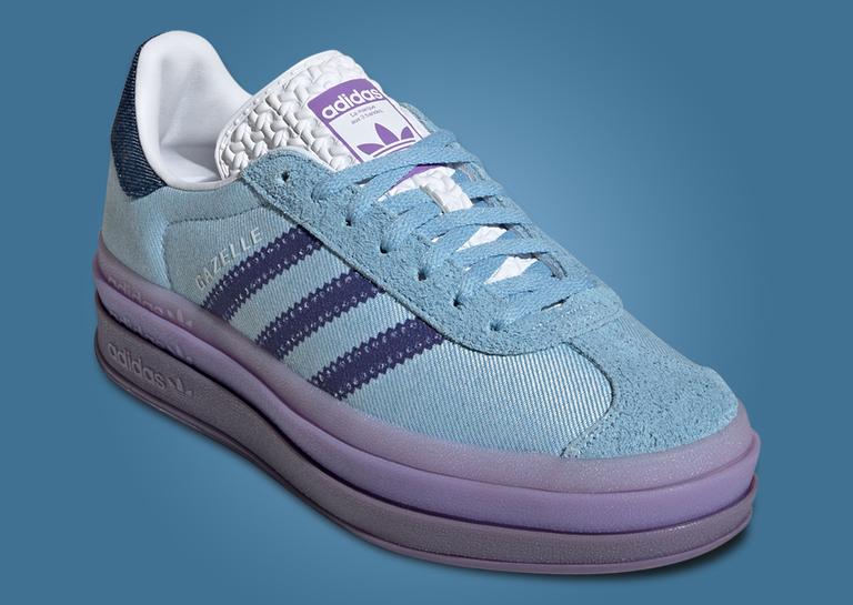 Kseniaschnaider x adidas Gazelle Bold Denim (W) Angle