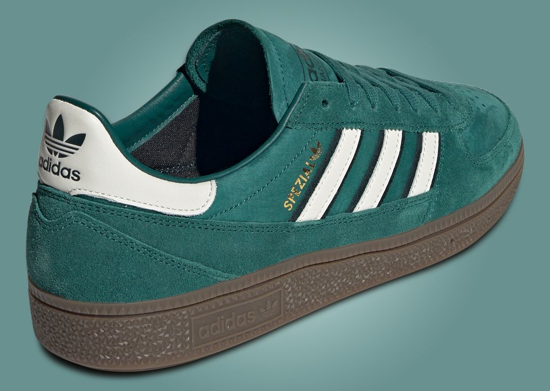 adidas Handball Spezial WM Noble Green Off-White Heel Angle