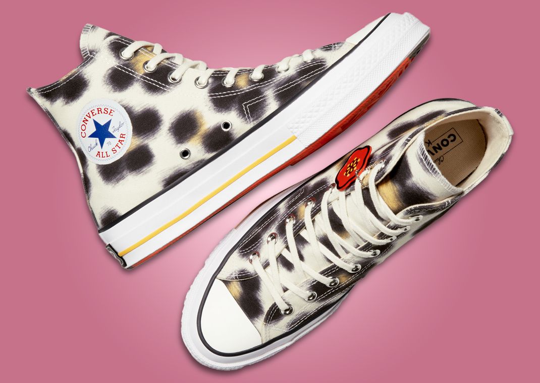 Kenzo x Converse Chuck Taylor Hana Leopard Sweet Corn Medial and Top