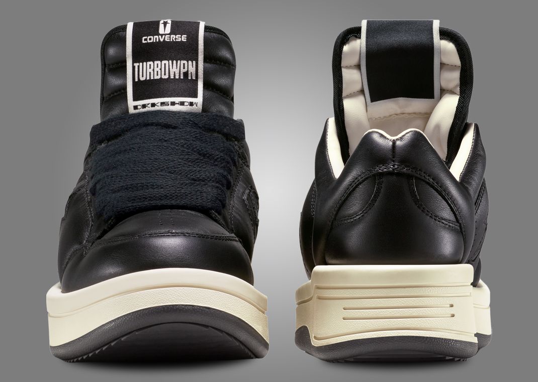 Rick Owens x Converse DRKSHDW TURBOWPN Ox Black Toe and Heel