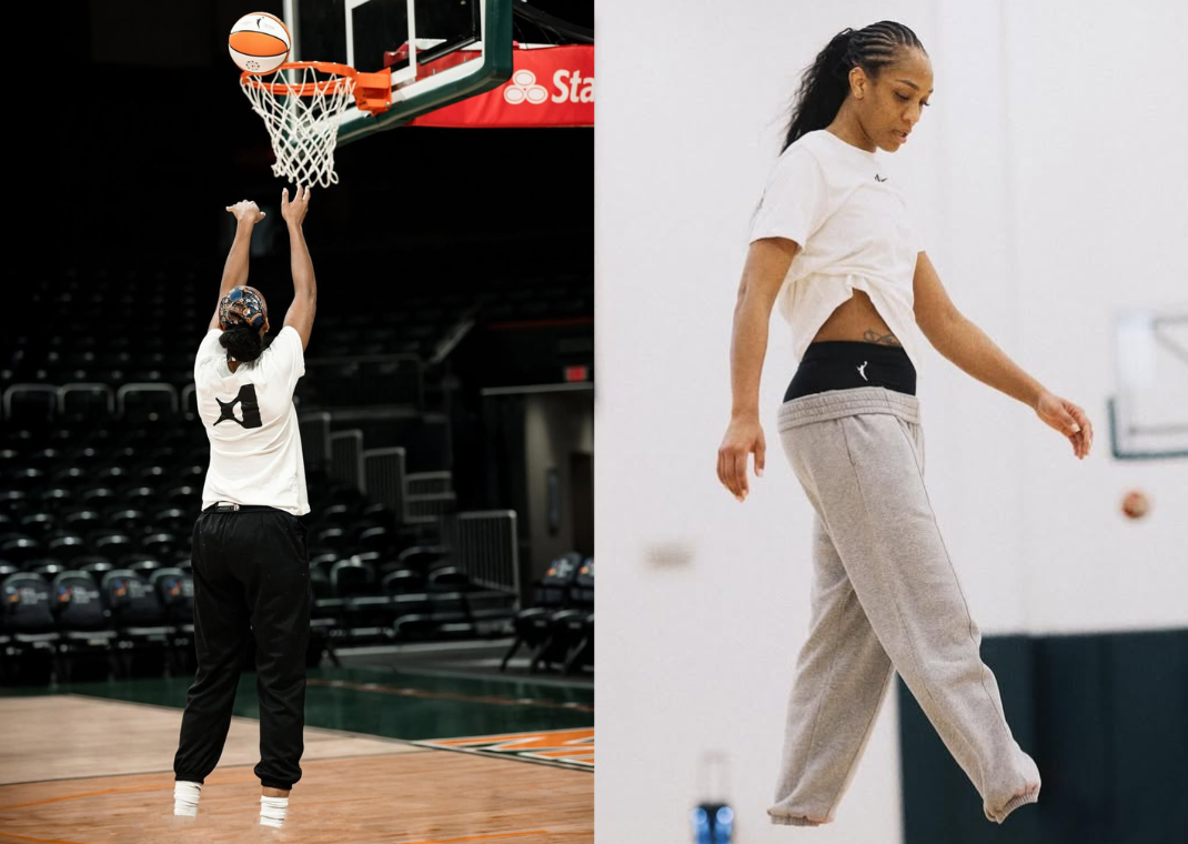 A'ja Wilson teasing her Nike A'Two