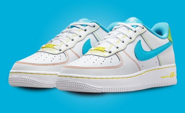 Multi-Color Details Dress The Nike Air Force 1 Low Rainbow Stitch