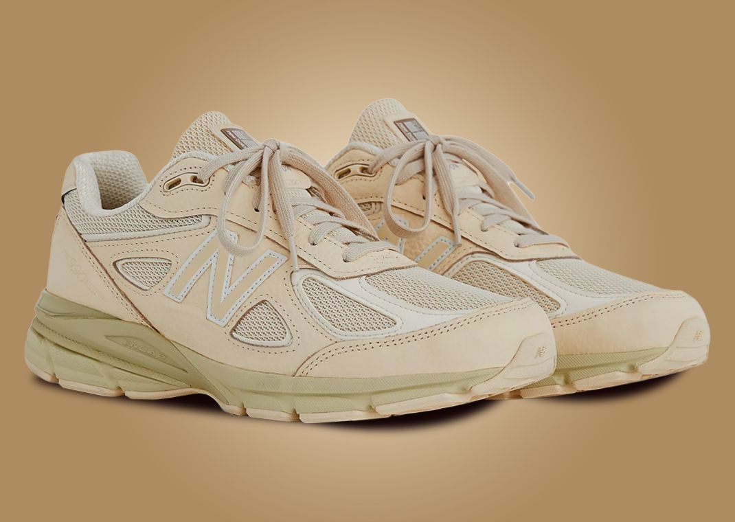 New Balance 990v4 Made in USA Macadamia Nut Angle
