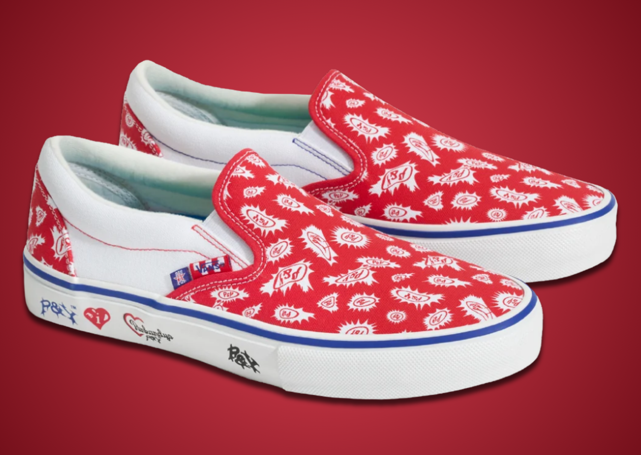 Punkandyo x Vans Classic Slip-On Red