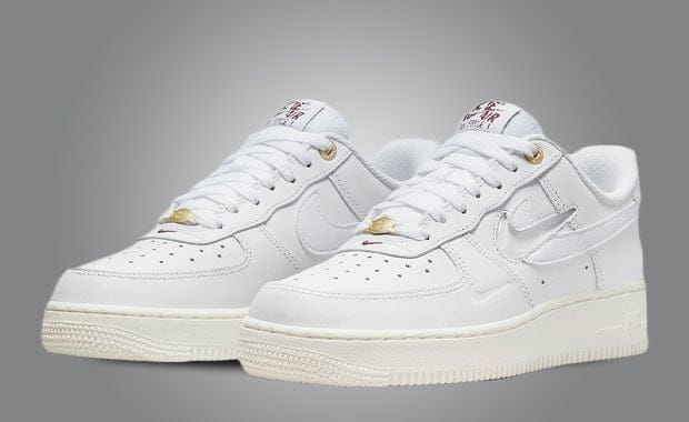 The Nike Air Force 1 Jewel Multi-Logos White Goes Swoosh Crazy