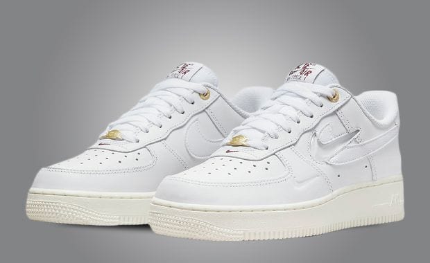 The Nike Air Force 1 Jewel Multi-Logos White Goes Swoosh Crazy
